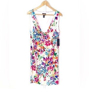 ✨NWT✨American Living | Multicolor Floral Print Draped Scoop-Neck Dress Sz 18